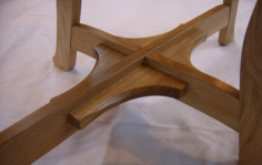 Brass Oak Table detail